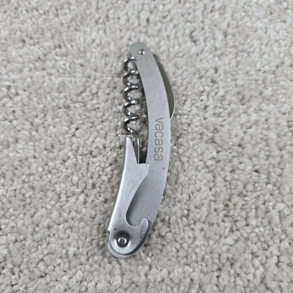 Vacasa Wine Opener Silver Stainless Steel Waiters‎ Corkscrew Bottle Opener Tool